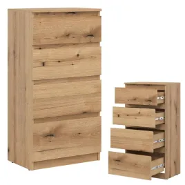 komoda-waska-z-szufladami-dab-evoke-remi-rm04