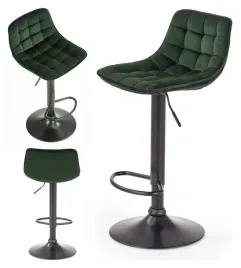 hoker-krzeslo-barowe-obrotowe-welur-h-95-zielone