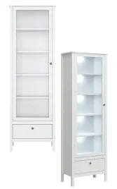 witryna-kredens-barek-biala-wysoka-przeszklona-z-szuflada-ole