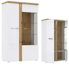 witryna-szklana-nowoczesna-dab-artisan-bialy-polysk-tuluza-tuzv621b-c843