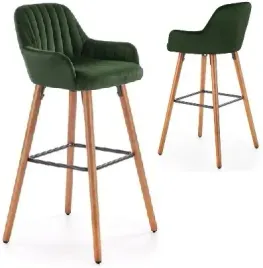 hoker-krzeslo-barowe-h-93-welur-ciemny-zielony