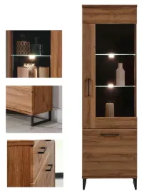 witryna-szklana-prawa-do-salonu-kredens-loft-dab-ivo-iv7-z-polkami
