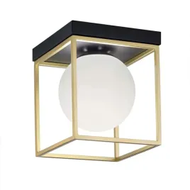 lampa-sufitowa-bialo-zlota-kula-w-ramie-plafon