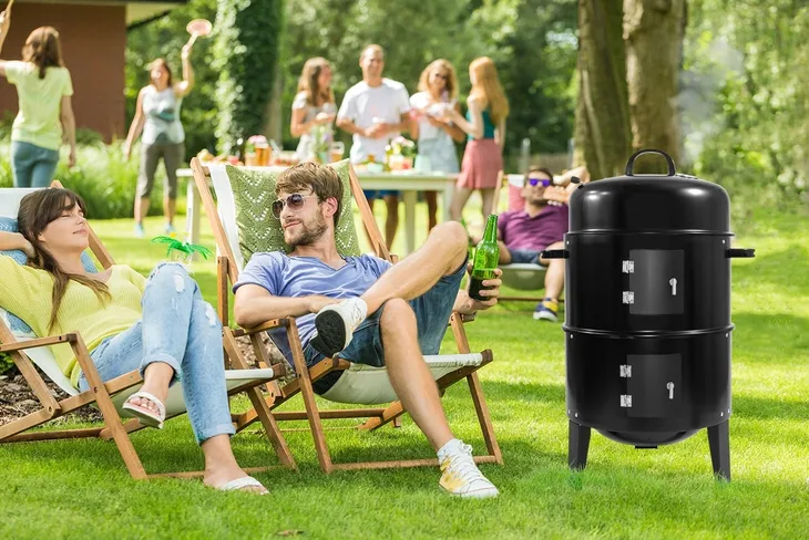 wedzarnia-grill-stalowa-weglowy-ogrodowy-przenosny-palenisko-tuba-ruszt-dlugosc-rusztu-37-5-cm