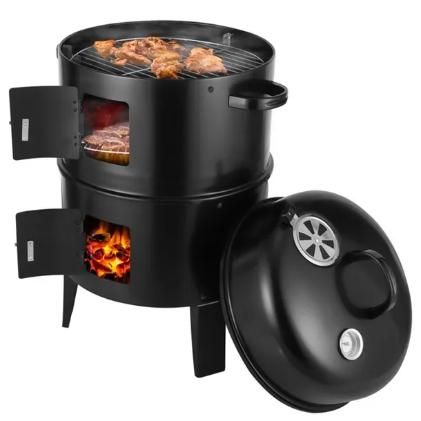 wedzarnia-grill-stalowa-weglowy-ogrodowy-przenosny-palenisko-tuba-ruszt-stan-opakowania-oryginalne