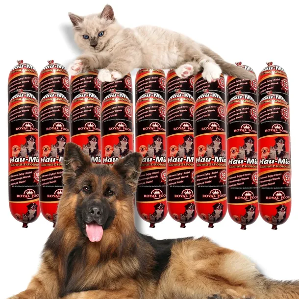 Mokra Karma dla Psa Wołowina Baton 95% mięsa wołowe 900g zestaw 18 sztuk
