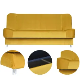 miodowa-musztardowa-sofa-rozkladana-z-poduszkami