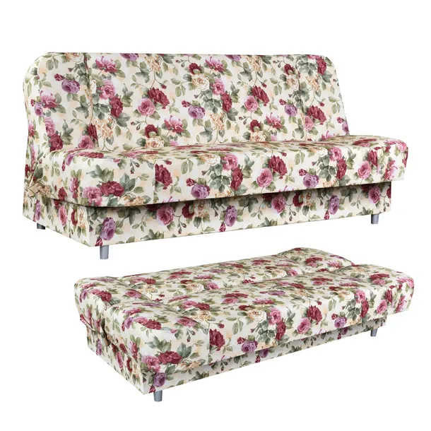 Kanapa sofa Sara Print rozkładana wersalka spania bonell łóżko Family meble