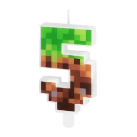 swieczka-urodzinowa-minecraft-piksele-creeper-tort-urodziny-cyfra-5