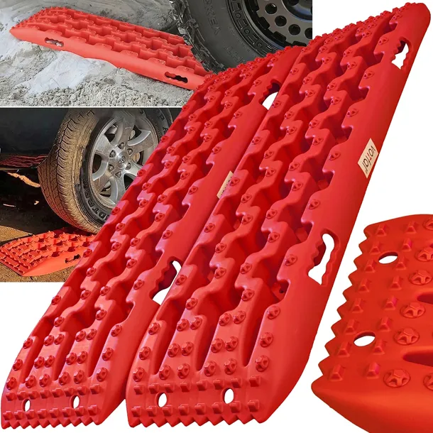 TRAPY PIASKOWE 2SZT BŁOTNE ŚNIEGOWE NAJAZDY 4x4 OFF ROAD RED CZERWONE 10T