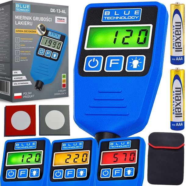 Miernik grubości lakieru Czujnik Tester DX-13-AL Stali Aluminium POLSKI