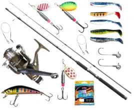 zestaw-na-szczupaka-wedka-jaxon-kolowrotek-zylka-wobler-spinning