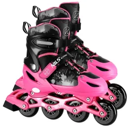 lyzworolki-rolki-regulowane-rekreacyjne-rozowe-dzieciece-kolka-pu