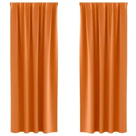 firany-blackout-z-kolkami-2-pcs-jasnopomaranczowy-225-x-140-cm