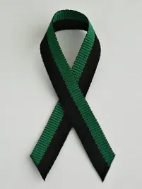 kokardka-wstazka-gornicza-czarno-zielona-kotylion-gorniczy-10-sztuk