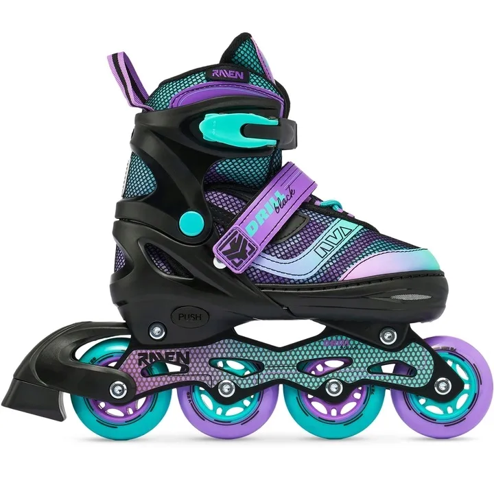 rolki-regulowane-raven-drill-violet-mint-38-42-stan-nowy