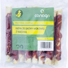 patyk-skora-wolowa-z-kaczka-500-g-przysmak-dla-psa-17-cm-canagri