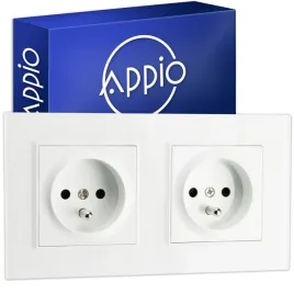 kontakt-biale-gniazdko-elektryczne-2-z-bolcem-podwojne-fi60-ramka-szklana