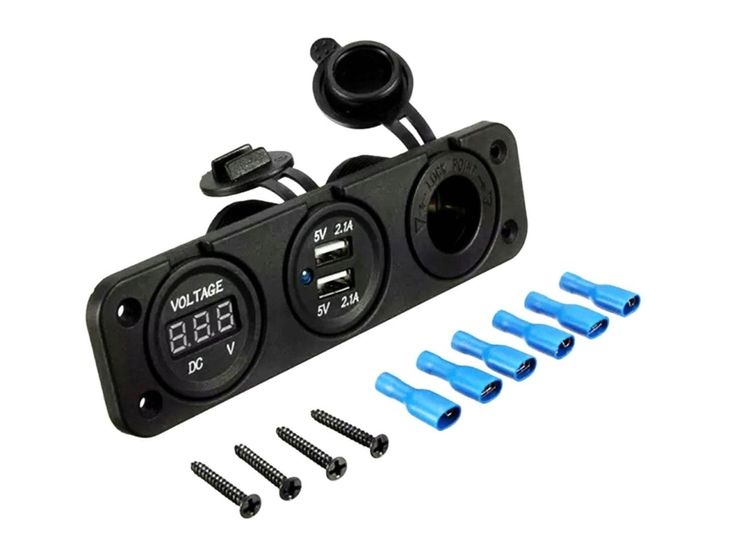 PLS37A GNIAZDO ZAPALNICZKI 12V USB 2.1A WOLTOMIERZ