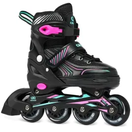 rolki-regulowane-croxer-optima-mint-pink-31-34-kauczuk-abec7