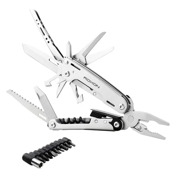 multitool-roxon-storm-s801s-16-w-jednym-etui-bity-narzedzia-korkociag-miarka-nozyczki-ostrze-otwieracz-do-kapsli-otwieracz-do-puszek-otwieracz-skrzyn-pilnik-pila-przecinak-szczypce-sciagacz-do-izolacji-srubokret-krzyzakowy-srubokret-plaski-zbijak-do-szyb