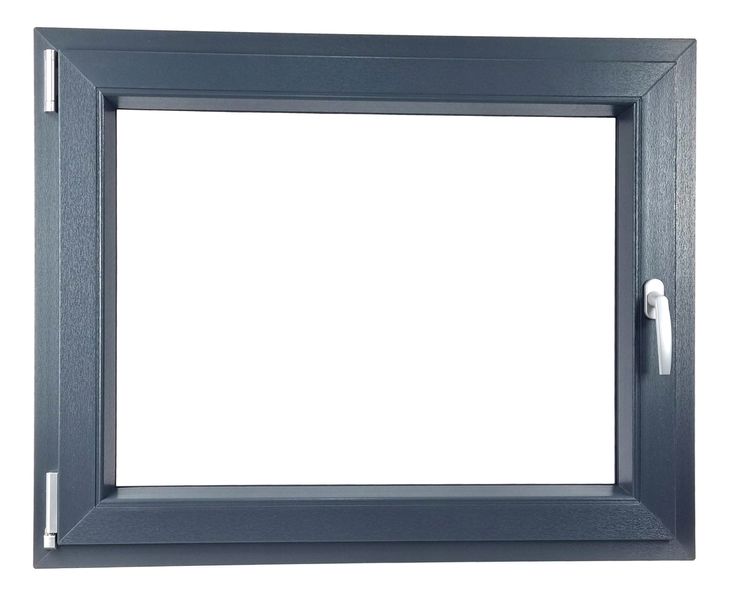 ALUCON OKNO PCV 900 x 700 mm / 90x70 cm Dwustronny Antracyt Lewe