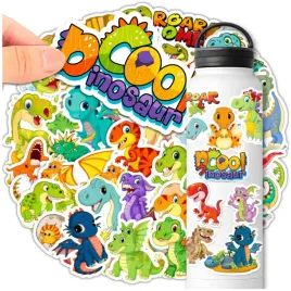naklejki-dla-dzieci-zestaw-50szt-mix-dinozaury-kolorowe-motywacyjne-diy