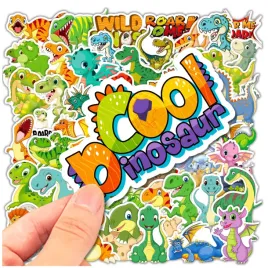 naklejki-dla-dzieci-zestaw-50szt-mix-dinozaury-kolorowe-motywacyjne-diy