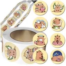 naklejki-kapibara-kawaii-na-rolce-dla-dzieci-zestaw-500-sztuk-kolorowe