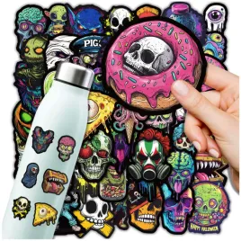 naklejki-halloween-zestaw-50szt-potwory-czaszki-mix-naklejek-dekoracje-diy