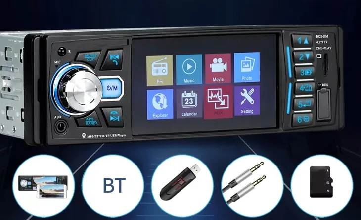 radio-samochodowe-1din-42-bluetooth-usb-aux-sd-mirror-link-pilot-odtwarzane-formaty-plikow-aac-ape-flac-mp3-wav-wma