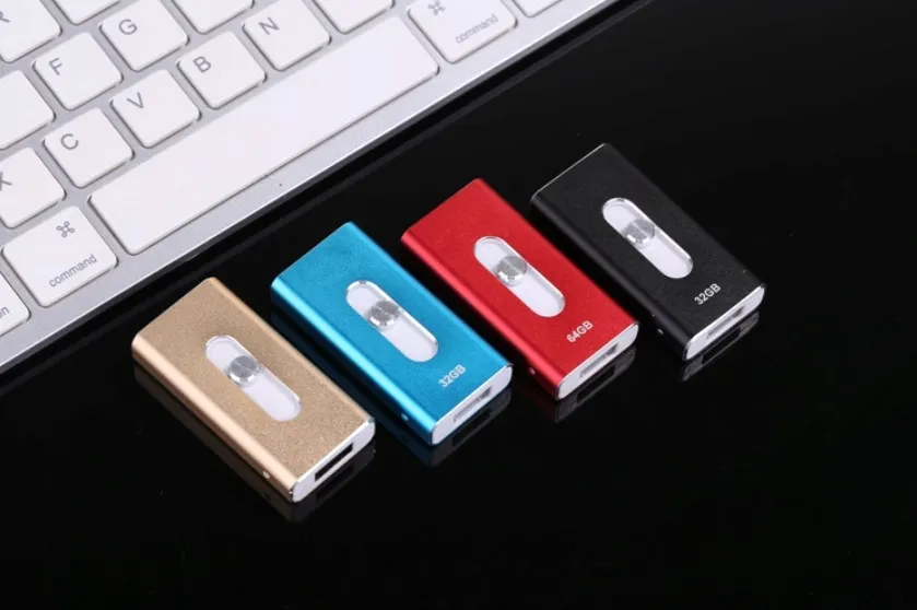 pendrive-czerwony-metal-32gb-3w1-usb-3-0-iphone-lightning-android-micro-usb-stan-nowy
