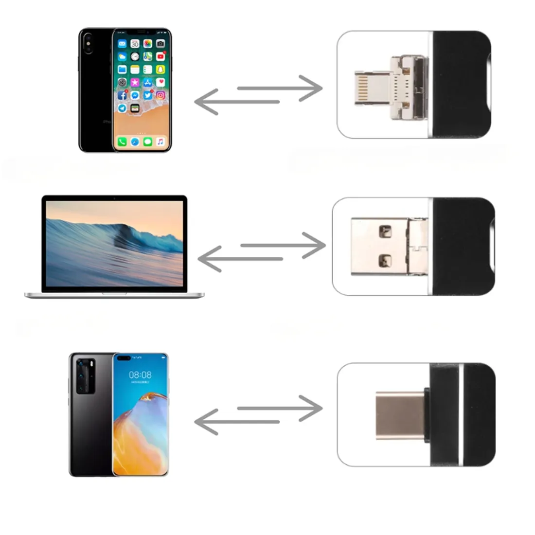 pendrive-256gb-4w1-usb-3-0-iphone-android-micro-usb-typ-c-windows-otg-zloty-stan-nowy