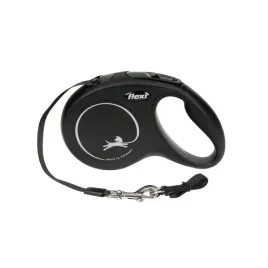 flexi-new-classic-m-tasma-5m-czarny-do-25kg