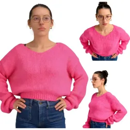 sweter-damski-rozowy-oversize-miekki-elegancki-klasyczny-captain-mike