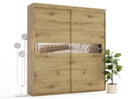 szafa-przesuwna-dwudrzwiowa-z-lustrem-wega-150x245-na-wymiar-4-polki