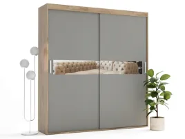 szafa-przesuwna-dwudrzwiowa-z-lustrem-wega-190x205-na-wymiar-4-polki