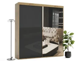 szafa-przesuwna-z-lustrem-i-lacobelem-alkes-250x205-na-wymiar-4-polki