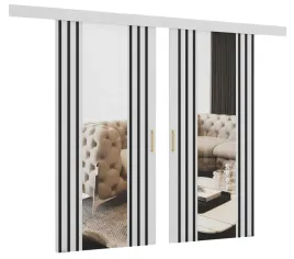 drzwi-przesuwne-dwuskrzydlowe-nascienne-z-lamelami-i-lustrem-mono-192x205