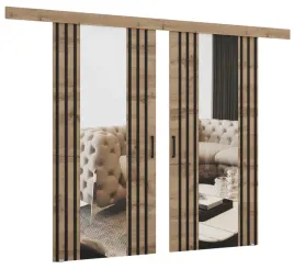 drzwi-przesuwne-dwuskrzydlowe-nascienne-z-lamelami-i-lustrem-mono-260x225