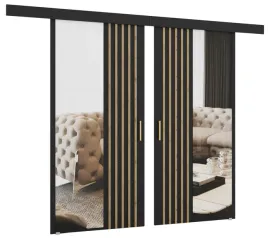 drzwi-przesuwne-dwuskrzydlowe-nascienne-z-lamelami-i-lustrem-rivi-192x265