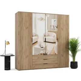 szafa-uchylna-na-wymiar-mobi-210x245-czterodrzwiowa-garderoba-z-lustrem