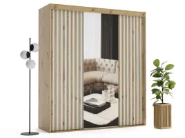 szafa-przesuwna-z-lamelami-i-lustrem-izar-210x215-na-wymiar-4-polki