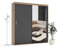 szafa-przesuwna-z-lustrem-hamal-210x225-na-wymiar-4-polki