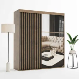 szafa-przesuwna-z-lustrem-i-lamelami-nunki-220x265cm-na-wymiar-4-polki