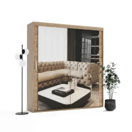 szafa-przesuwna-z-lustrem-dwudrzwiowa-alfa-160x245cm-na-wymiar-4-polki