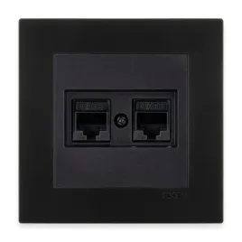 exen-gniazdo-komputerowe-podwojne-rj45-kat-6-czarny-met-ramka-czarna-met