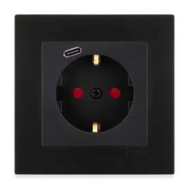 exen-gniazdo-pojedyncze-z-u-schuko-usb-typ-c-czarny-met-ramka-czarna-met