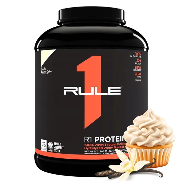 RULE1 Protein Białko Vanilla Butter Cake IZOLAT WPI SZEJK WPH 2280 G WHEY