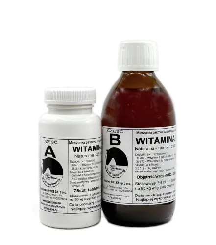 Podkowa Komplet witamin D3 25.000 IU + K2 300 mcg + E 100 mg + A 2.500 IU